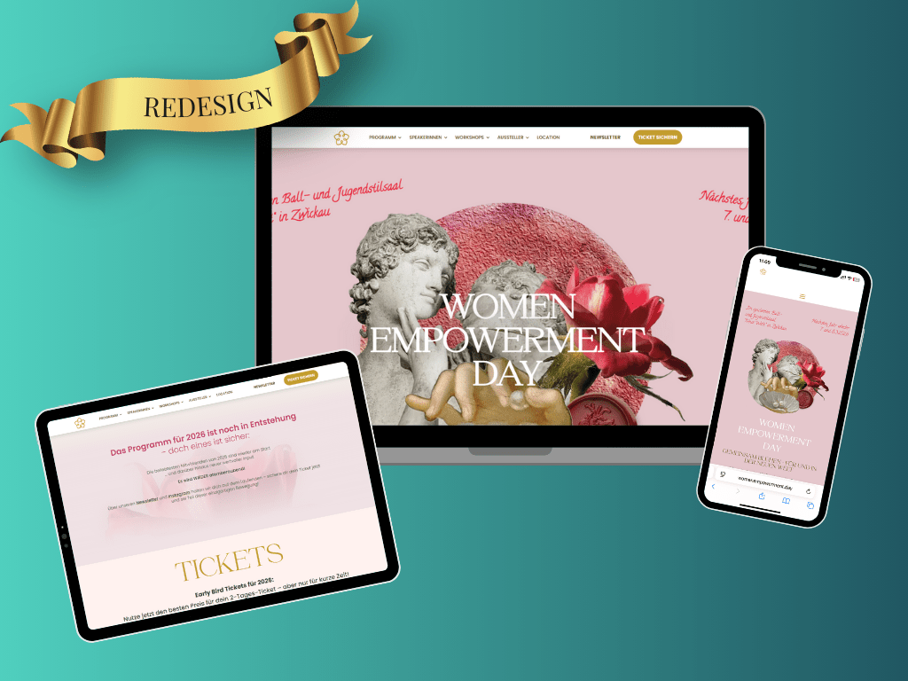 womenempowermentday Showcase Umbau der Website womenempowertmentday